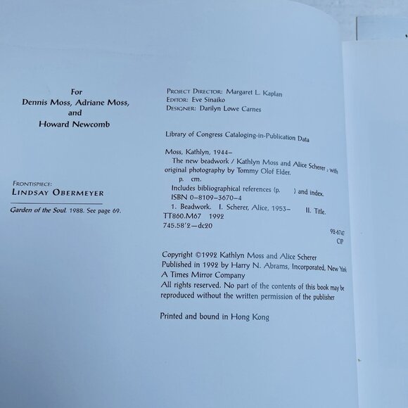 The New Beadwork Hardcover Kathlyn Moss Alice Scherer 1992 Vintage - Picture 4 of 5